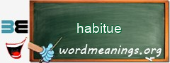 WordMeaning blackboard for habitue